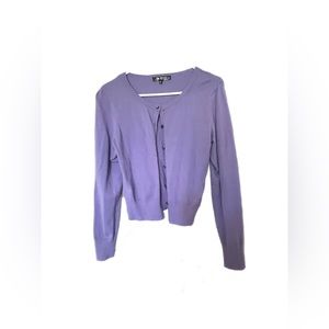 Purple Button Up Sweater